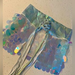 Sequin rave mini skirt